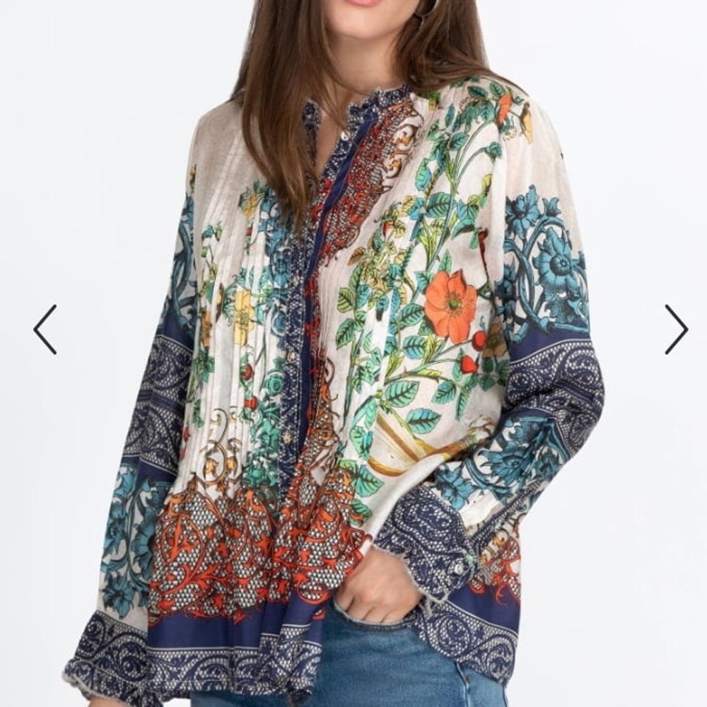 JOHNNY WAS silk blouse